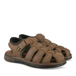 Sandales COGNAC Homme CUIR Motif Uni Scratch