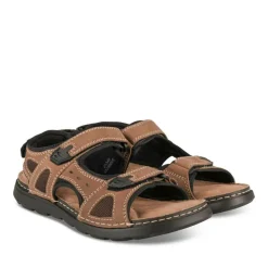 Sandales COGNAC Homme CUIR Motif Uni Scratch