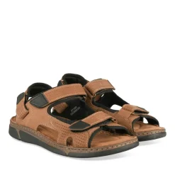 Sandales COGNAC Homme CUIR Motif Uni Scratch