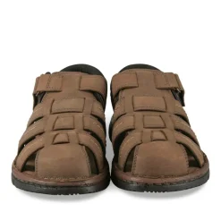 Sandales COGNAC Homme CUIR Motif Uni Scratch