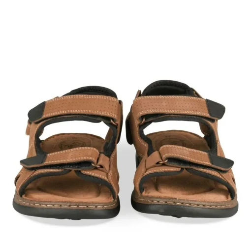 Sandales COGNAC Homme CUIR Motif Uni Scratch