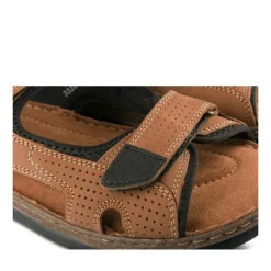Sandales COGNAC Homme CUIR Motif Uni Scratch