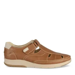 Sandales COGNAC Homme Motif Uni A Enfiler