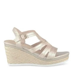 Sandales Corde BEIGE Femme Motif Animal Boucle