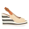 Sandales Corde BEIGE Femme Boucle