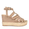 Sandales Corde BEIGE Femme Motif Uni Boucle