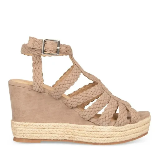 Sandales Corde BEIGE Femme Motif Uni Boucle
