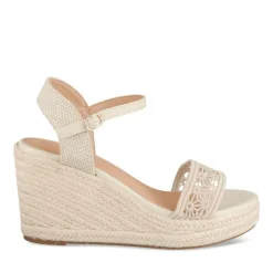 Sandales Corde BEIGE Femme Motif Uni Boucle