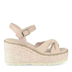 Sandales Corde BEIGE Femme Motif Uni Boucle