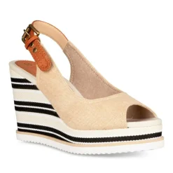 Sandales Corde BEIGE Femme Boucle
