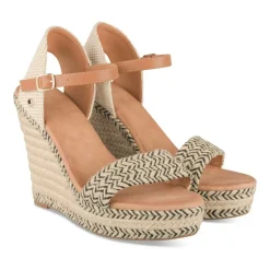 Sandales Corde BEIGE Femme Motif Uni Boucle