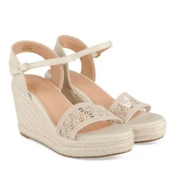 Sandales Corde BEIGE Femme Motif Uni Boucle
