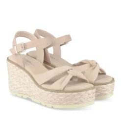 Sandales Corde BEIGE Femme Motif Uni Boucle