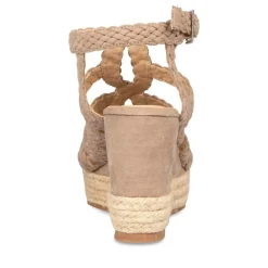 Sandales Corde BEIGE Femme Motif Uni Boucle