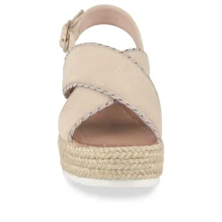 Sandales Corde BEIGE Femme Motif Paillettes Boucle