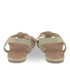 Sandales Corde BEIGE Femme Motif Uni Elastique