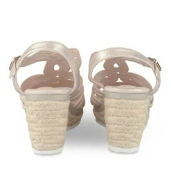 Sandales Corde BEIGE Femme Motif Animal Boucle