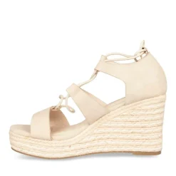 Sandales Corde BEIGE Femme Lacets