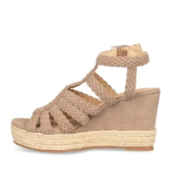 Sandales Corde BEIGE Femme Motif Uni Boucle
