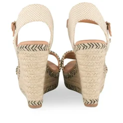 Sandales Corde BEIGE Femme Motif Uni Boucle