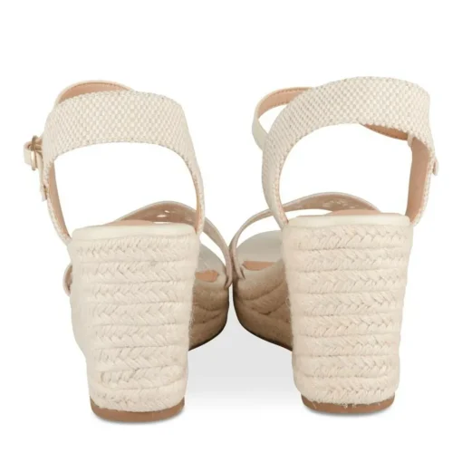 Sandales Corde BEIGE Femme Motif Uni Boucle