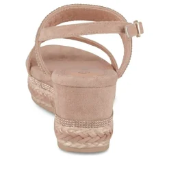Sandales Corde BEIGE Femme Motif Paillettes Boucle