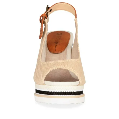 Sandales Corde BEIGE Femme Boucle