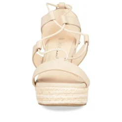 Sandales Corde BEIGE Femme Lacets