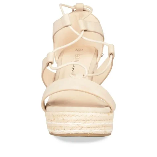 Sandales Corde BEIGE Femme Lacets