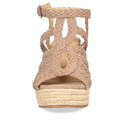 Sandales Corde BEIGE Femme Motif Uni Boucle