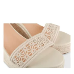 Sandales Corde BEIGE Femme Motif Uni Boucle