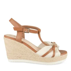 Sandales Corde BLANC Femme Motif Uni Boucle