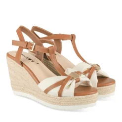 Sandales Corde BLANC Femme Motif Uni Boucle
