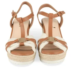 Sandales Corde BLANC Femme Motif Uni Boucle