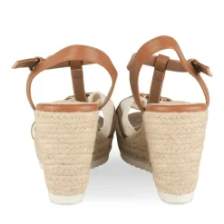 Sandales Corde BLANC Femme Motif Uni Boucle