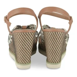 Sandales Corde BLANC Femme Motif Fleuri Boucle