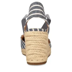 Sandales Corde BLEU Femme Lacets