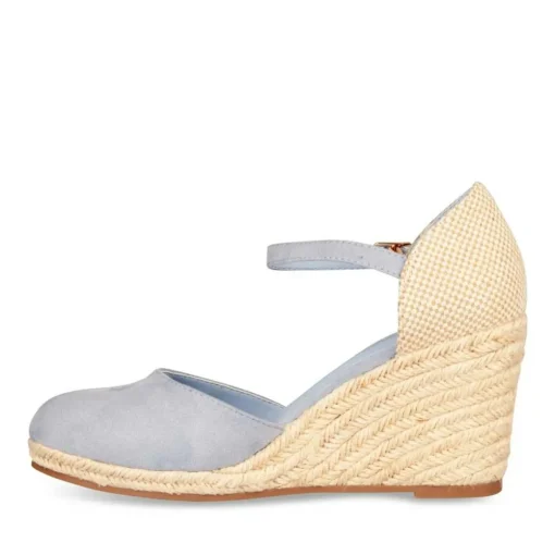 Sandales Corde BLEU Femme Boucle