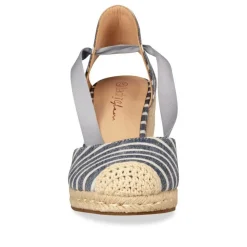 Sandales Corde BLEU Femme Lacets