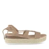 Sandales Corde COGNAC Femme Motif Uni Lacets