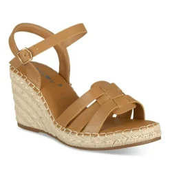 Sandales Corde COGNAC Femme Motif Uni Boucle