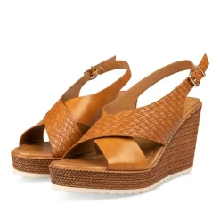 Sandales Corde COGNAC Femme Boucle