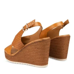 Sandales Corde COGNAC Femme Boucle