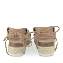 Sandales Corde COGNAC Femme Motif Uni Lacets