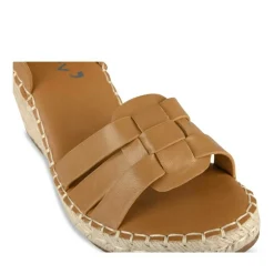 Sandales Corde COGNAC Femme Motif Uni Boucle