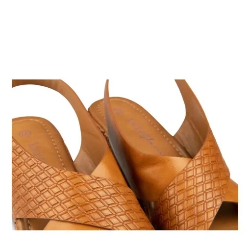 Sandales Corde COGNAC Femme Boucle