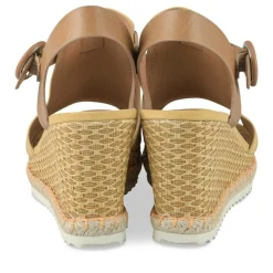 Sandales Corde JAUNE Femme Motif Animal Boucle