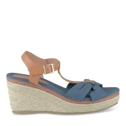 Sandales Corde MARINE Femme Motif Uni Boucle