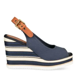 Sandales Corde MARINE Femme Boucle