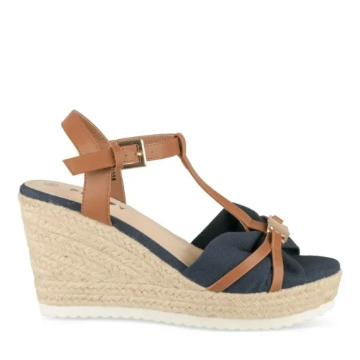 Sandales Corde MARINE Femme Motif Uni Boucle